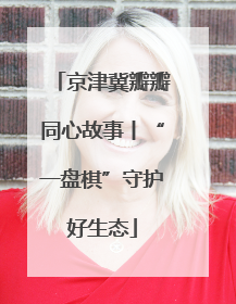 京津冀瓣瓣同心故事丨“一盘棋”守护好生态