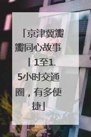 京津冀瓣瓣同心故事丨1至1.5小时交通圈，有多便捷