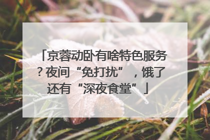 京蓉动卧有啥特色服务？夜间“免打扰”，饿了还有“深夜食堂”