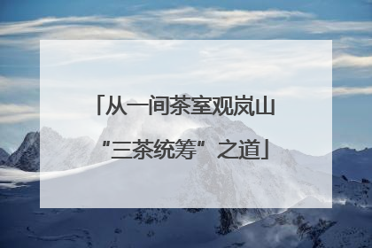 从一间茶室观岚山“三茶统筹”之道