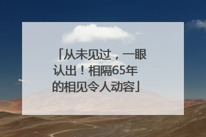 从未见过，一眼认出！相隔65年的相见令人动容