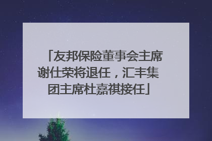 友邦保险董事会主席谢仕荣将退任，汇丰集团主席杜嘉祺接任