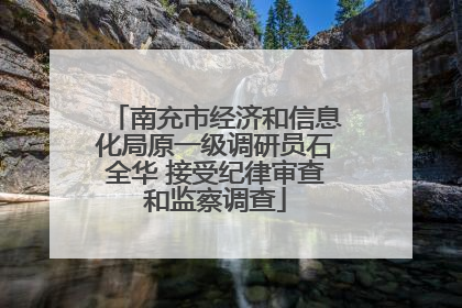 南充市经济和信息化局原一级调研员石全华 接受纪律审查和监察调查