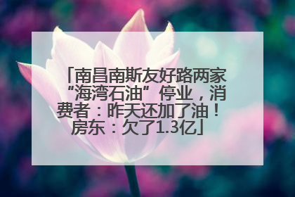 南昌南斯友好路两家“海湾石油”停业，消费者：昨天还加了油！房东：欠了1.3亿