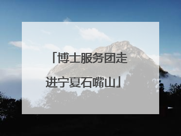 博士服务团走进宁夏石嘴山