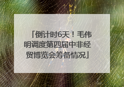 倒计时6天！毛伟明调度第四届中非经贸博览会筹备情况