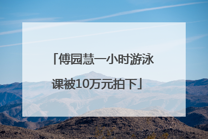 傅园慧一小时游泳课被10万元拍下