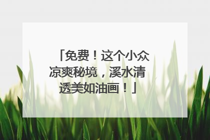 免费！这个小众凉爽秘境，溪水清透美如油画！