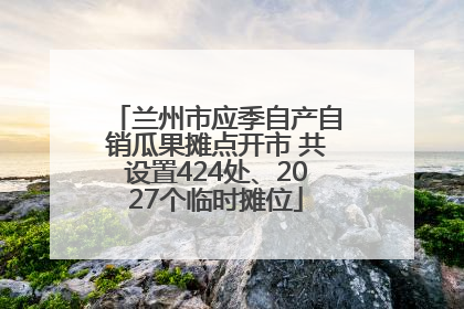兰州市应季自产自销瓜果摊点开市 共设置424处、2027个临时摊位