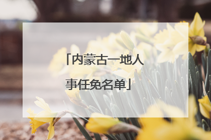 内蒙古一地人事任免名单