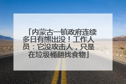 内蒙古一镇政府连续多日有熊出没！工作人员：它没攻击人，只是在垃圾桶翻找食物
