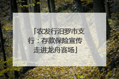 农发行汨罗市支行：存款保险宣传走进龙舟赛场