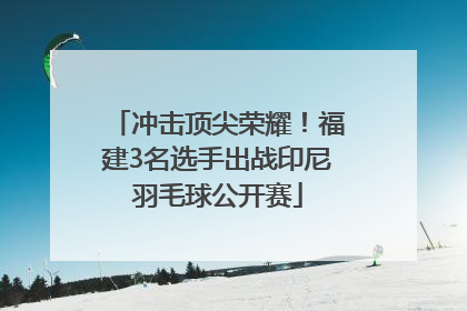 冲击顶尖荣耀！福建3名选手出战印尼羽毛球公开赛
