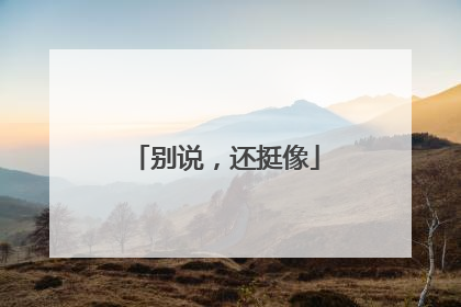 别说，还挺像
