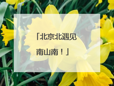 北京北遇见南山南！