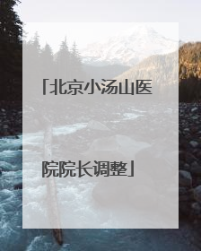 北京小汤山医院院长调整