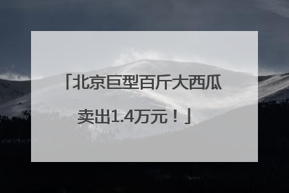 北京巨型百斤大西瓜卖出1.4万元！