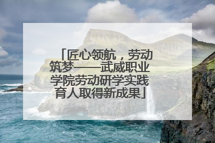匠心领航，劳动筑梦——武威职业学院劳动研学实践育人取得新成果
