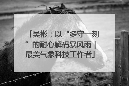 吴彬：以“多守一刻”的耐心解码暴风雨｜最美气象科技工作者