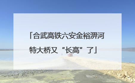 合武高铁六安金裕淠河特大桥又“长高”了