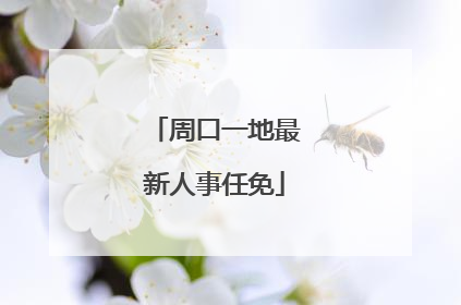 周口一地最新人事任免