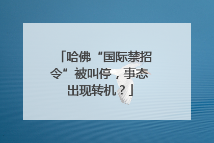 哈佛“国际禁招令”被叫停，事态出现转机？