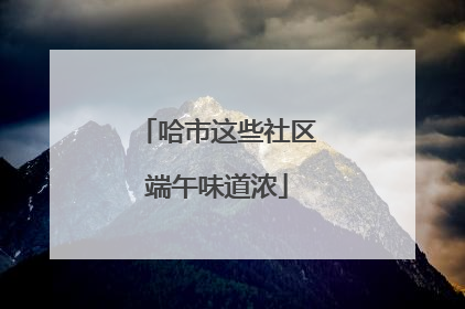 哈市这些社区端午味道浓