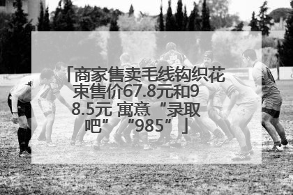 商家售卖毛线钩织花束售价67.8元和98.5元 寓意“录取吧”“985”
