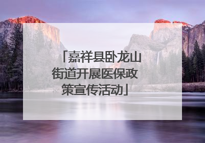 嘉祥县卧龙山街道开展医保政策宣传活动