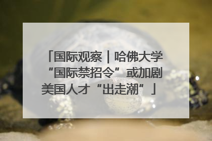 国际观察｜哈佛大学“国际禁招令”或加剧美国人才“出走潮”