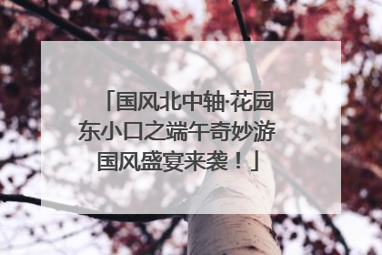国风北中轴·花园东小口之端午奇妙游国风盛宴来袭！