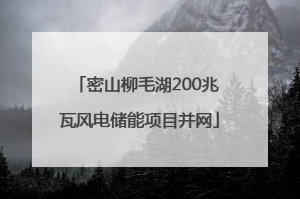 密山柳毛湖200兆瓦风电储能项目并网