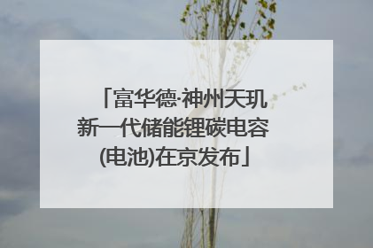 富华德·神州天玑新一代储能锂碳电容(电池)在京发布