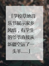 学校草地音乐节展示家乡风情，有学生的爷爷直接从新疆空运了一头羊……