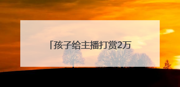孩子给主播打赏2万元，父母能追回吗？