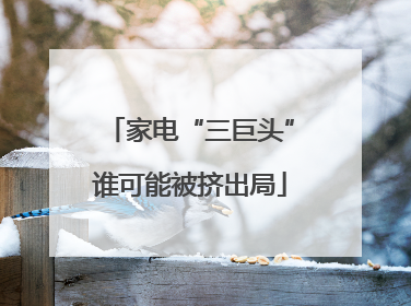 家电“三巨头”谁可能被挤出局