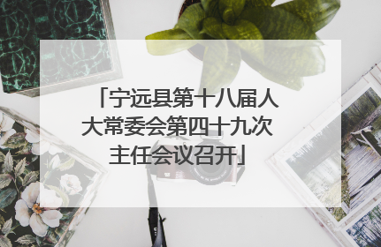 宁远县第十八届人大常委会第四十九次主任会议召开