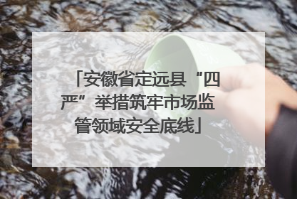 安徽省定远县“四严”举措筑牢市场监管领域安全底线