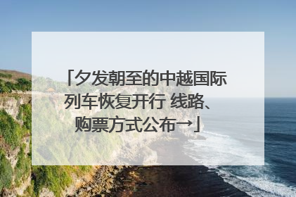 夕发朝至的中越国际列车恢复开行 线路、购票方式公布→