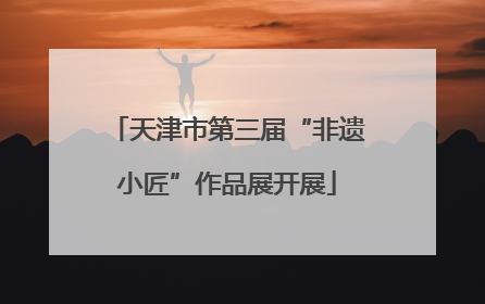 天津市第三届“非遗小匠”作品展开展