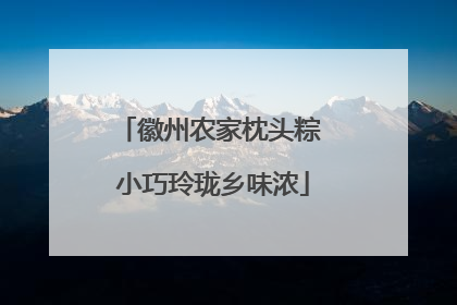 徽州农家枕头粽 小巧玲珑乡味浓