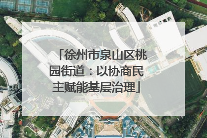 徐州市泉山区桃园街道：以协商民主赋能基层治理
