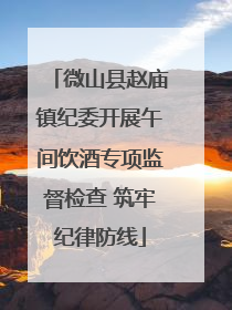 微山县赵庙镇纪委开展午间饮酒专项监督检查 筑牢纪律防线