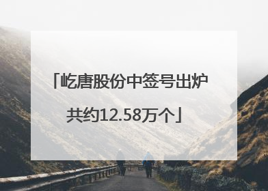 屹唐股份中签号出炉 共约12.58万个