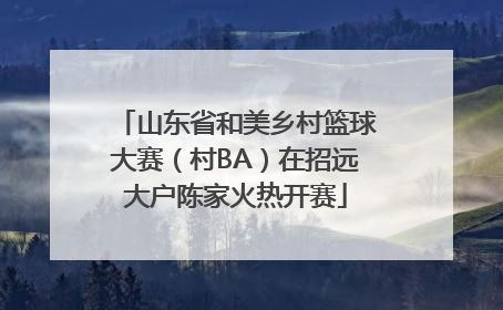 山东省和美乡村篮球大赛（村BA）在招远大户陈家火热开赛