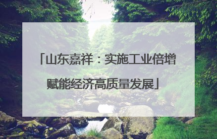 山东嘉祥：实施工业倍增 赋能经济高质量发展