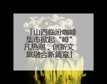 山西临汾咖啡集市掀起“啡”凡热潮，创新文旅融合新篇章