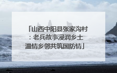 山西中阳县张家沟村：老兵故事浸润乡土 温情乡邻共筑国防情
