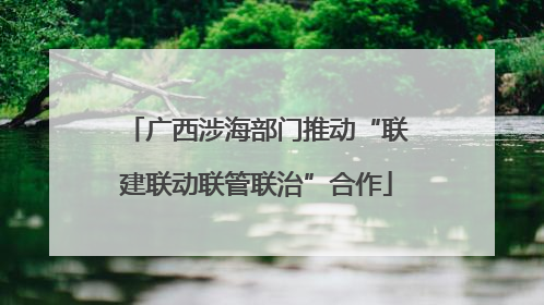 广西涉海部门推动“联建联动联管联治”合作