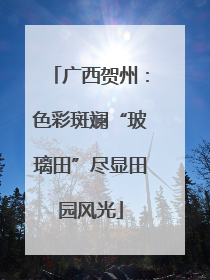 广西贺州：色彩斑斓“玻璃田”尽显田园风光